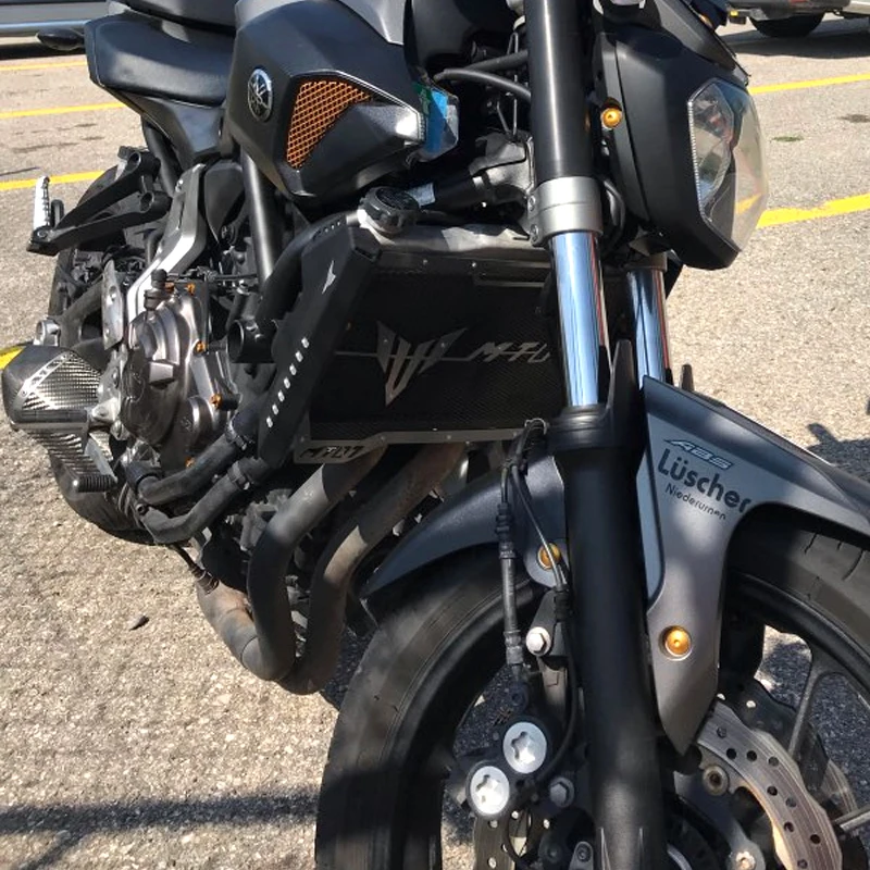 Для Yamaha MT07 мотоцикл из нержавеющей стали радиатор Защитная крышка гриль решетка протектор MT-07 15 16 17 18 19