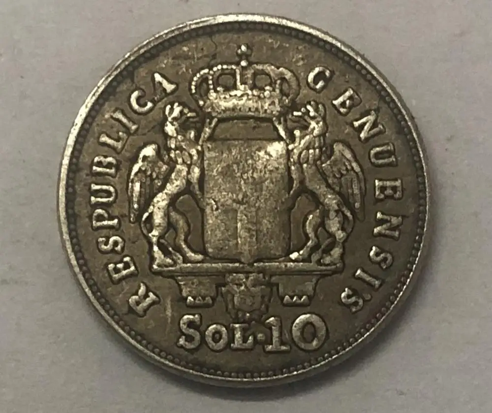 1814 Республика Генуя 10 Soldi