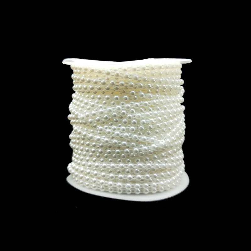 White 5 ярдов 4 мм полукруглые жемчужные бусины Diy товары для рукоделия украшения свадебные платья Аксессуары Горячая Распродажа бусин - Цвет: White