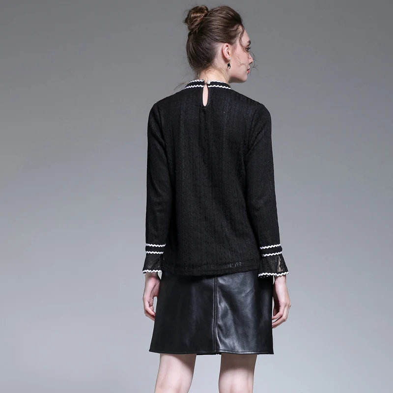 Женские Длинные рукава Топы женские 5xl футболка модная женская одежда 2017 Женская