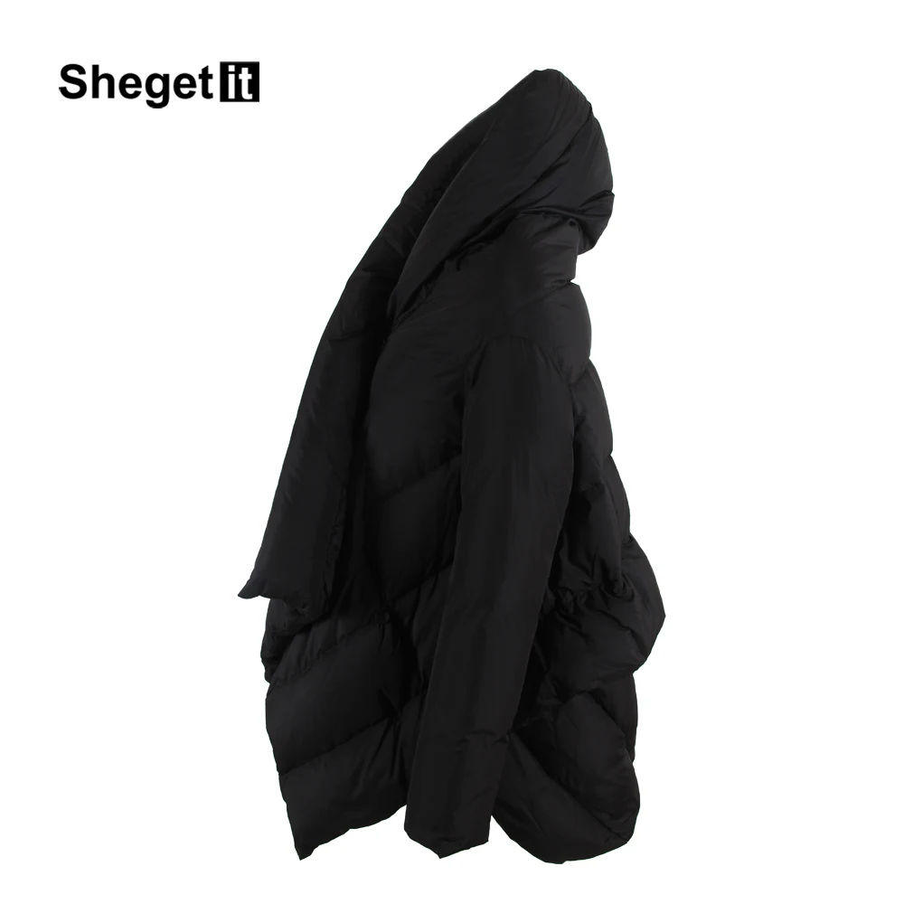 Shegetit Для женщин 90% парка-пуховик с утиным пухом Новинка 2017 года Зима Зимняя одежда