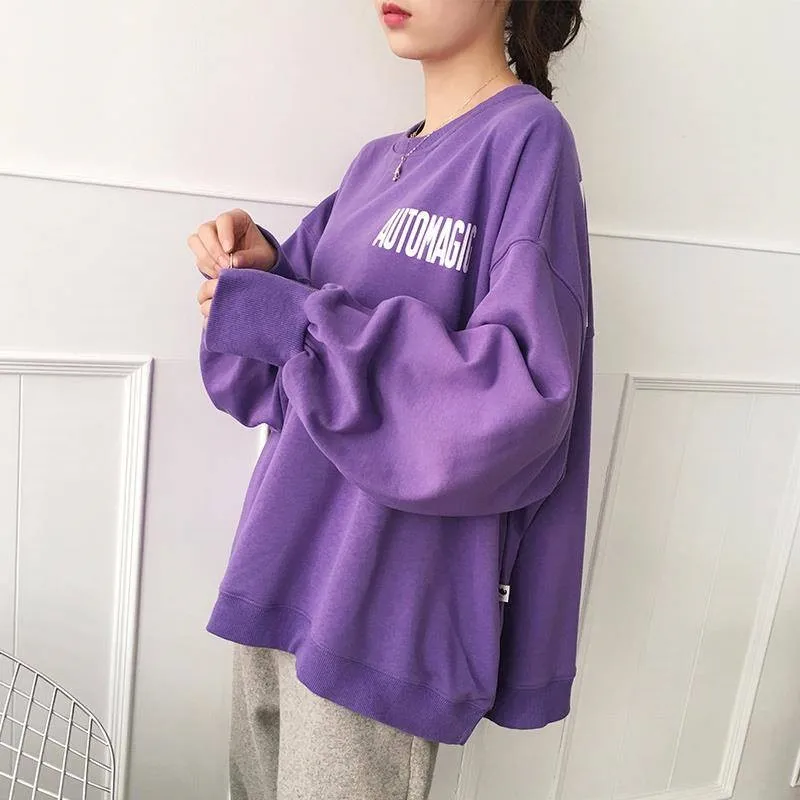 Толстовки женские весна осень модные простые тонкие Ulzzang Harajuku уличная Высококачественная мягкая Свободная Женская одежда шикарная Повседневная