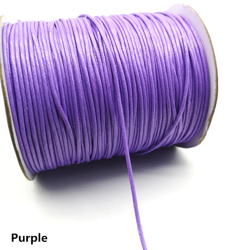 Purple 10 ярдов 1,5 мм вощеная нить для рукоделия изготовления ювелирных изделий веревочная нить для кожаного шитья ручная Вощеная строчка для рукоделия - Цвет: Purple