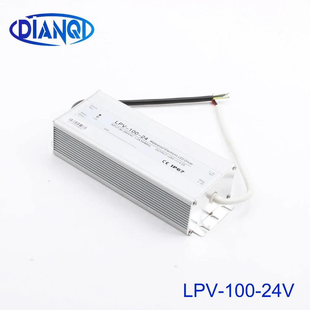 

LPV-100W-24V AC DC converter waterproof IP67 Single Output Transformer Electronic Driver Switch Power Supply for LED lighting