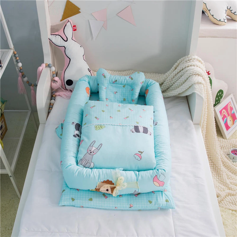 Для Co спальная кровать переносная детская кроватка 95*50*15 см (37*19 * 6in) 3 шт./компл.