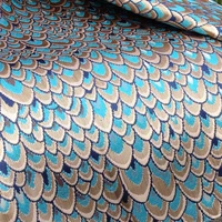 african shiny peacock jacquard brocade fabric for dressdiy wedding mask apparel sewing table cloth fabrics