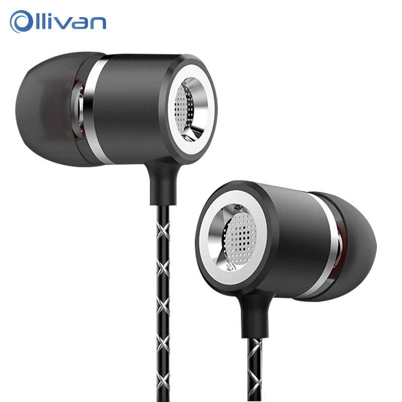 Ollivan наушники-вкладыши Hifi металлические наушники 3,5 мм супер бас наушники Сабвуфер стерео наушники с микрофоном для мобильного телефона ПК