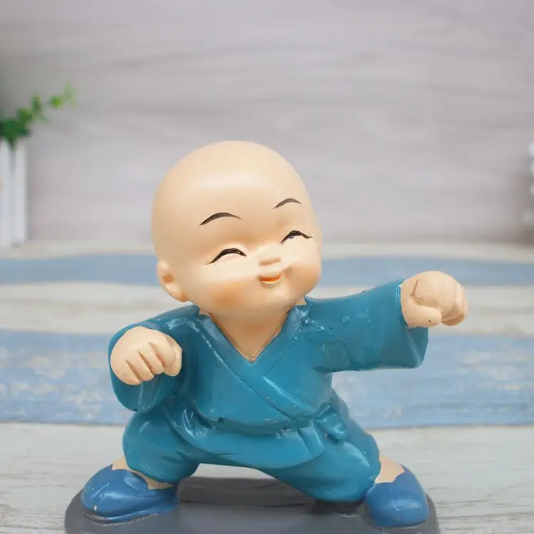 4 шт./компл. мини китайские монахи фигурки миниатюрная кукла из смолы шаолин кунг