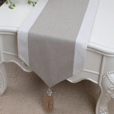 Длинное украшение простая скатерть из хлопка и льна для рождественской свадьбы