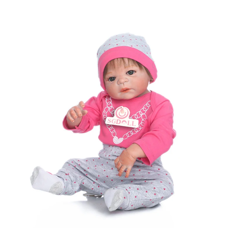 55 см/22 ''Реалистичного полный Средства ухода за кожей Силиконовые винил