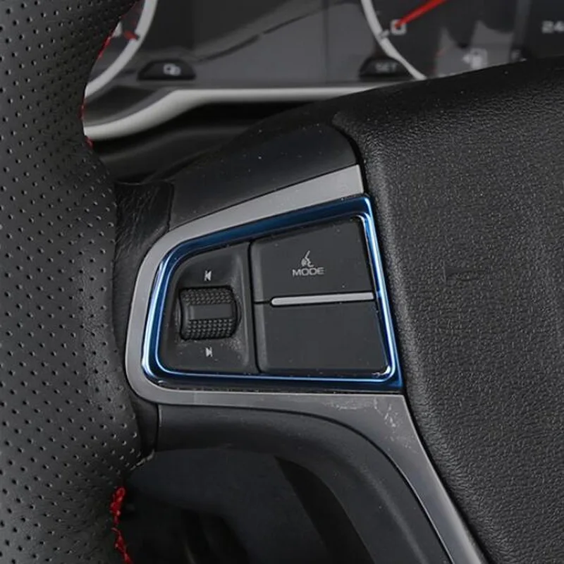 Tonlinker интерьерные наклейки на руль для Geely Atlas-19 автомобильный Стайлинг 2 шт. чехлы из нержавеющей стали наклейка