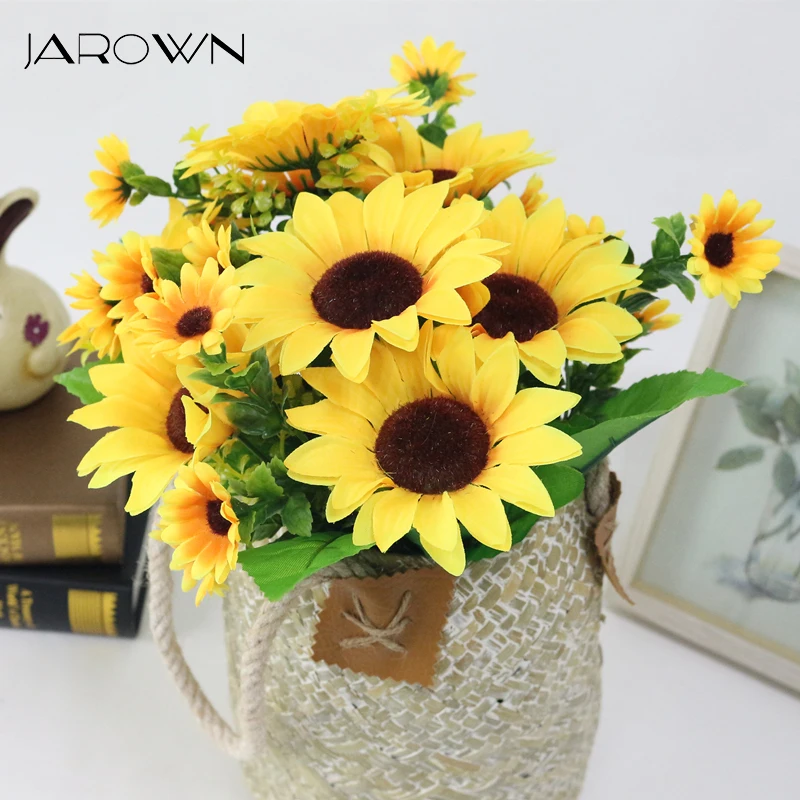 Искусственный букет подсолнухов JAROWN искусственная фотография для дома и офиса