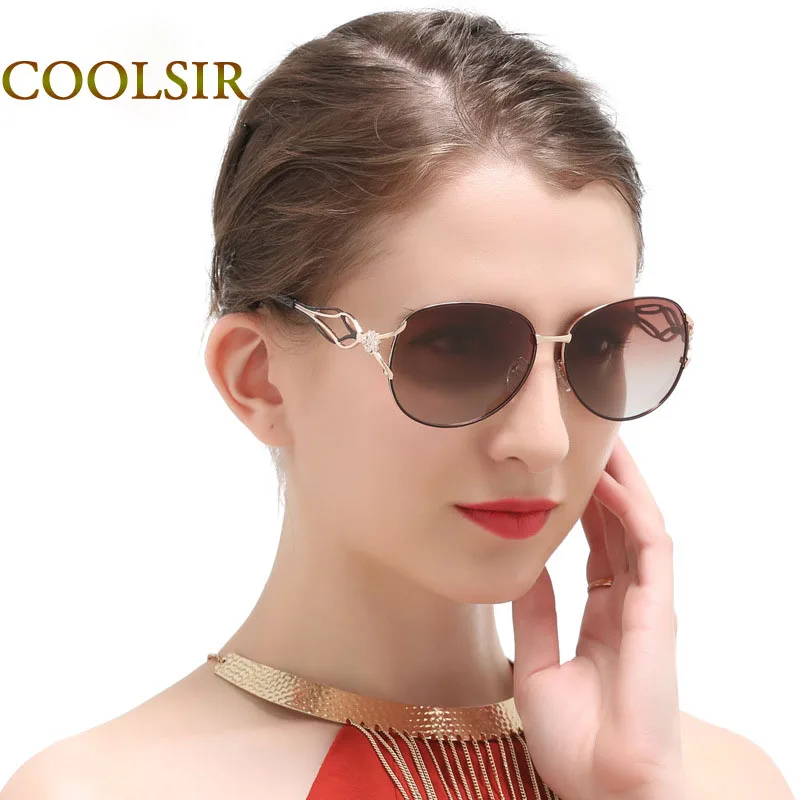 Coolsir Мода 2017 г. Солнцезащитные очки для женщин Для Поляризованные дамы Защита от