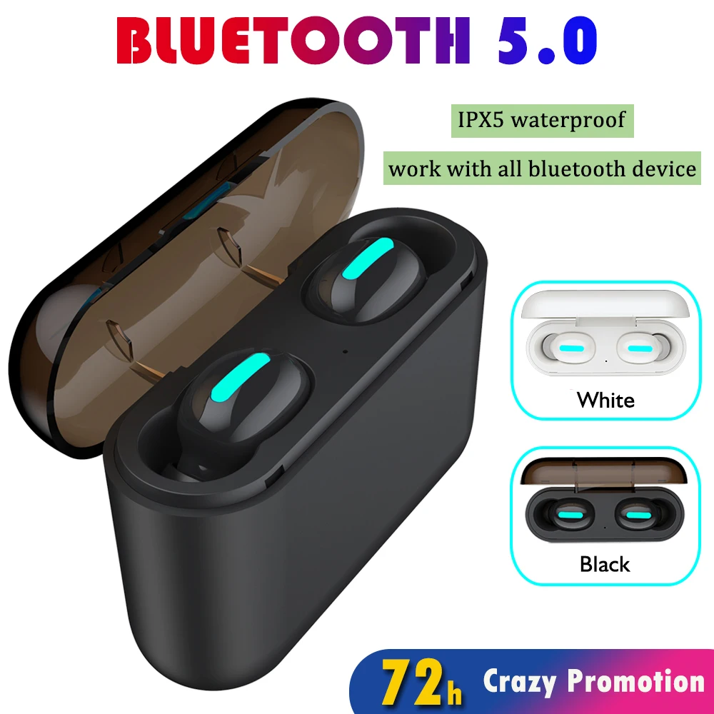 Оригинальные Q32 TWS Мини Bluetooth наушники 5 0 + EDR спортивные стерео с 1500 мАч зарядное
