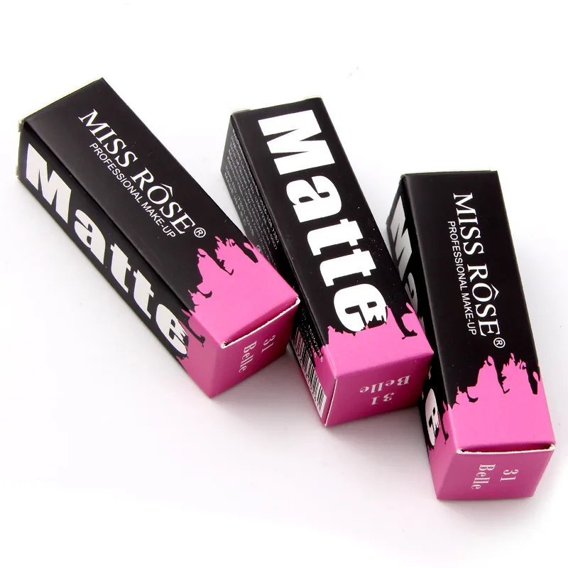 Губная помада MISS ROSE водостойкая матовая с красными губами 7/12/18 шт.|matt lipstick