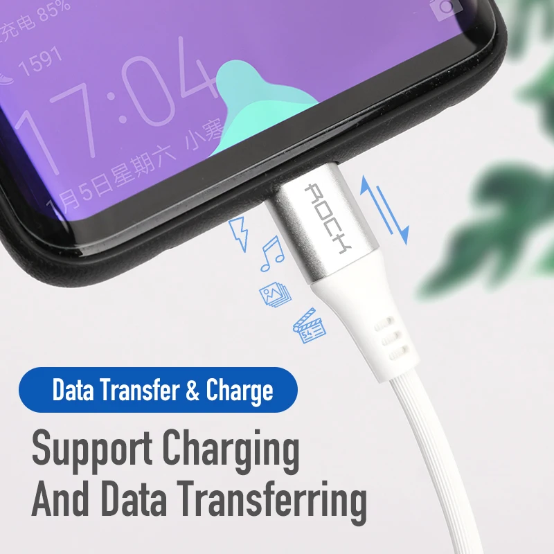 ROCK USB 3A type C телефонный кабель для Xiaomi huawei mate 20 Pro samsung Galaxy QC3.0 быстрой зарядки USB-C |