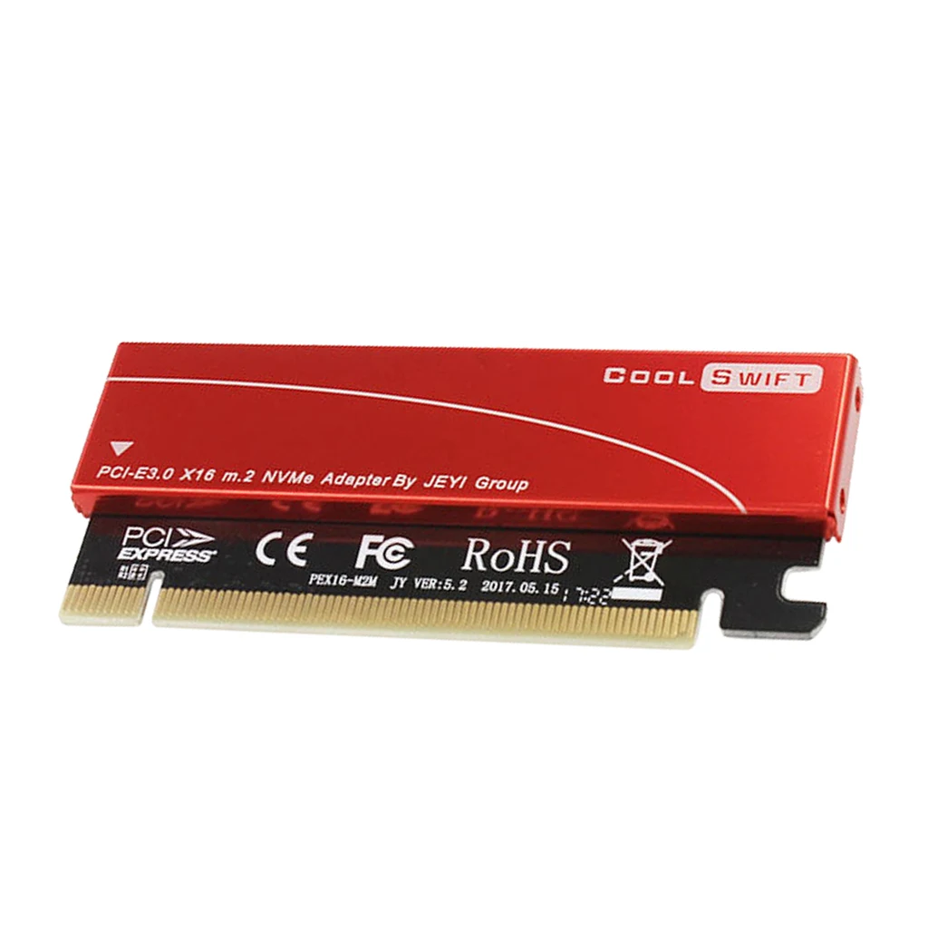 Адаптер Dovewill NVMe M.2 NGFF SSD на PCIE 3 0 X16 Расширительная карта с теплоотводом чехол +