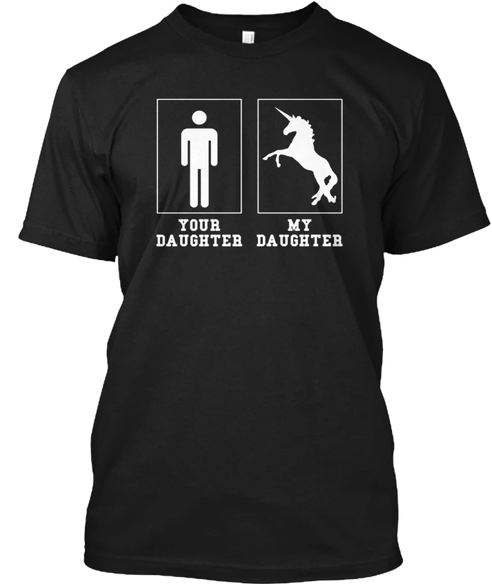 Смешной Единорог мама и папа | ваша дочь моя Популярные Tagless футболка|mom and dad|t-shirt