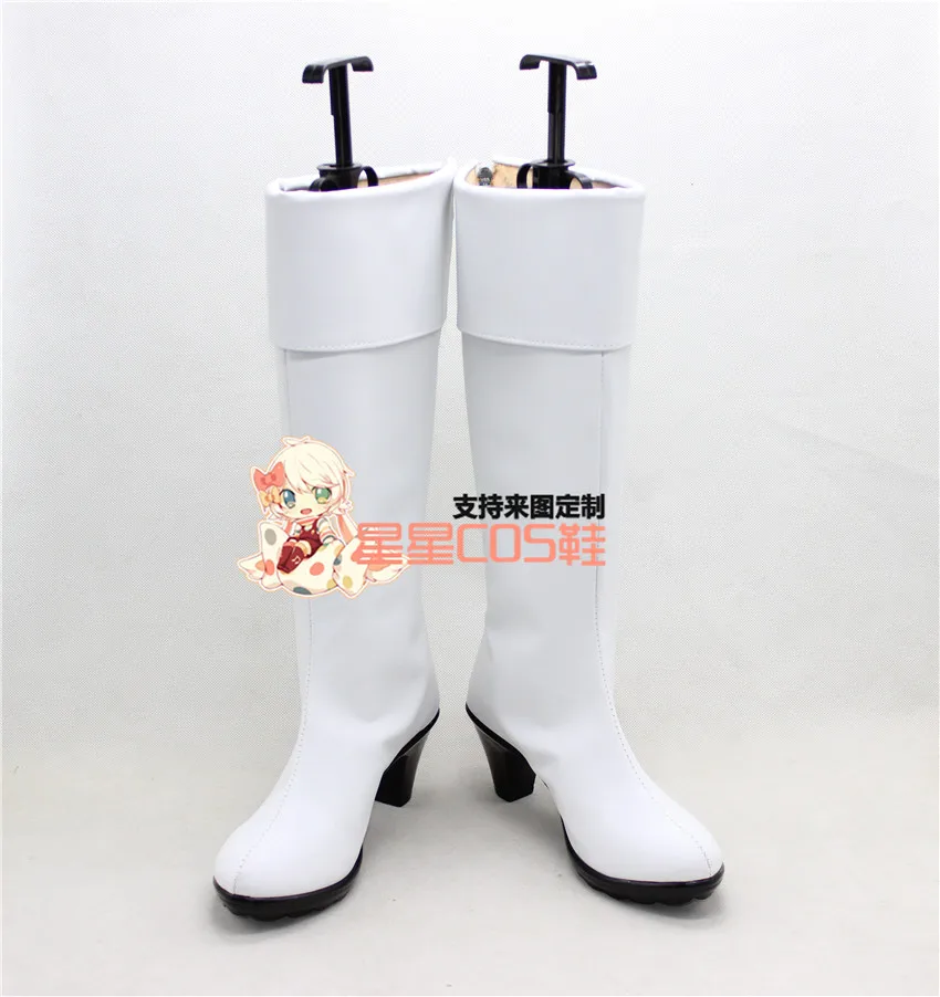 Серебряная Душа Imai Nobume белые девушки на высоком каблуке Хэллоуин косплей обувь сапоги X002