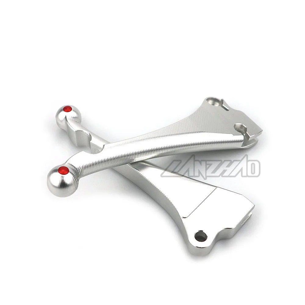 Silver Red CNC Алюминий мотоциклетные передние дисковые задние барабанные тормозные сцепные рычаги для VESPA S150 LX150 LXV150 PRIMAVERA SPRINT 150 - Цвет: Silver Red