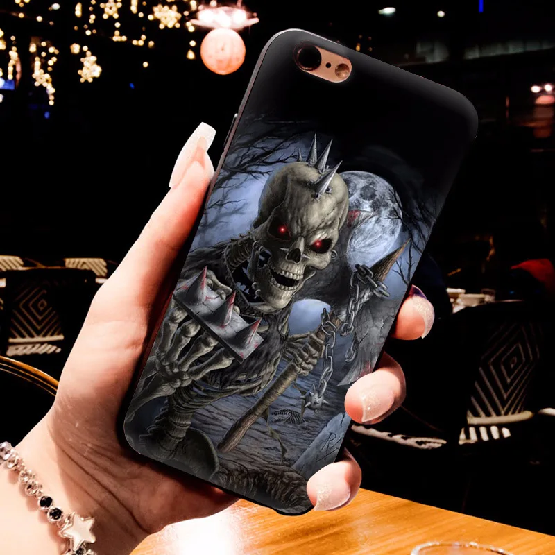 6 MaiYaCa Grim Reaper Череп Скелет Роскошный Гибридный чехол для телефона для iPhone 6S 6plus 7plus 8 8Plus X XS MAX XR 5 5S 11pro max чехол - Цвет: 6