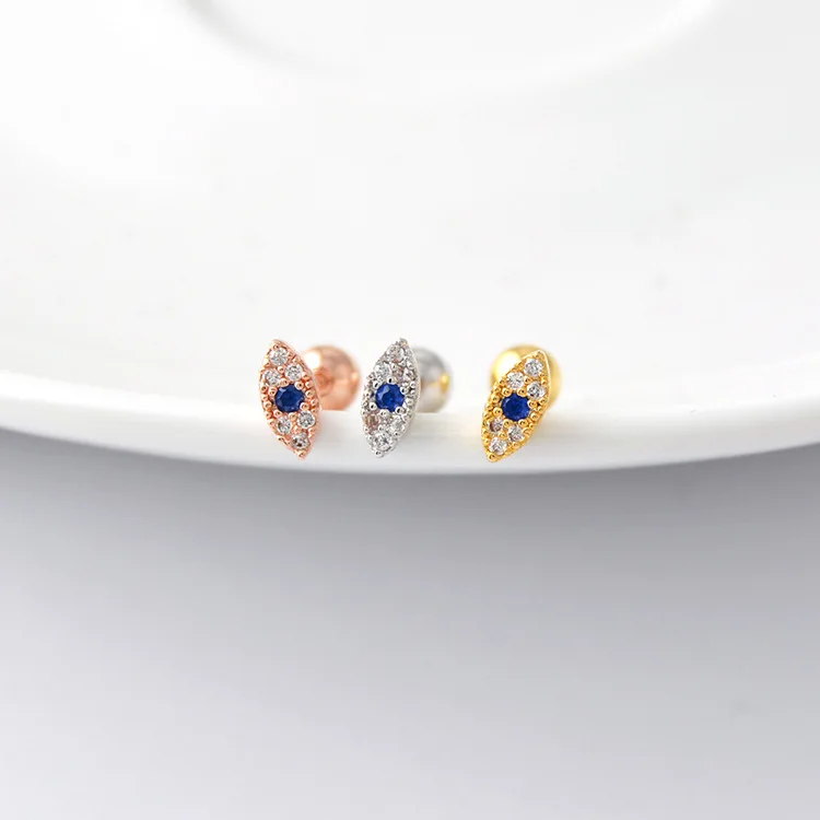 Новые 20 г циркон серьги, Надеваемые На ушной хрящ/Tragus Пирсинг/тиара хряща/Helix раковины пирсинг для хряща в форме сердца/корона украшение-серьга для тела