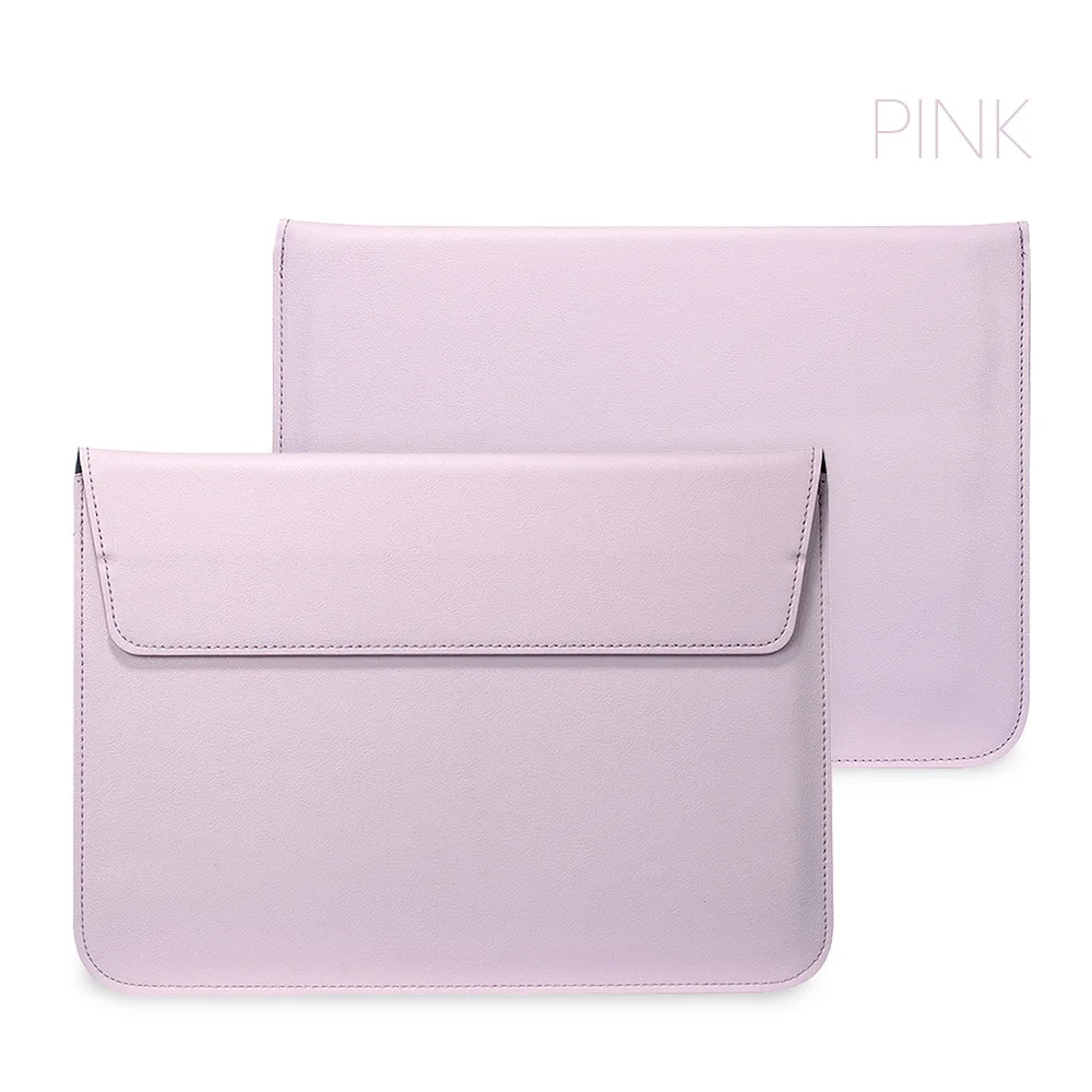 Pink Защитный чехол из искусственной кожи для Apple Macbook Air Pro retina 11 12 13 15, чехол для ноутбука Mac book 13,3 дюймов - Цвет: Pink
