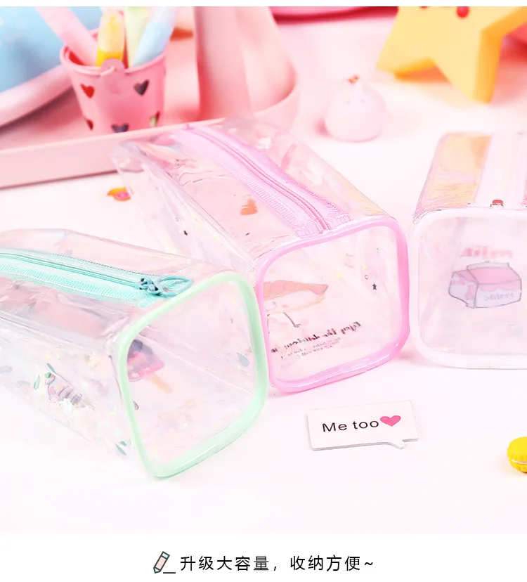 Карандаш Чехол прозрачный trousse школьников cartuchera para lapices школьная etui большой емкости estojo lapis kalem kutusu kawaii