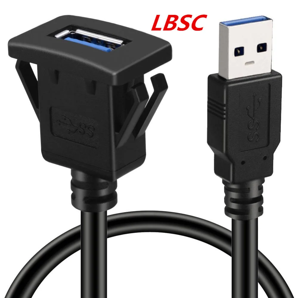 Удлинительный кабель для монтажа на панели USB 3 0 с пряжкой 1 м|Кабели MP3/MP4-плееров| |