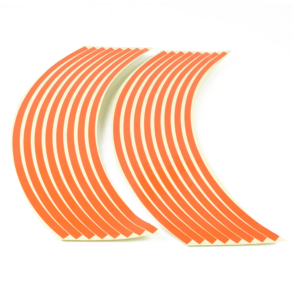 Оранжевый Горячая наклейка на колеса мотоцикла Светоотражающая наклейка на обод лента для автомобиля/велосипеда для Honda PCX 125 150 KAWASAKI Versys 650 KLZ1000 Z400 - Цвет: Оранжевый