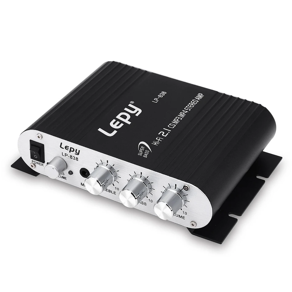 Lepy LP 838 HiFi автомобильный сабвуфер 2 1 канальный усилитель MP3 MP4 Стерео