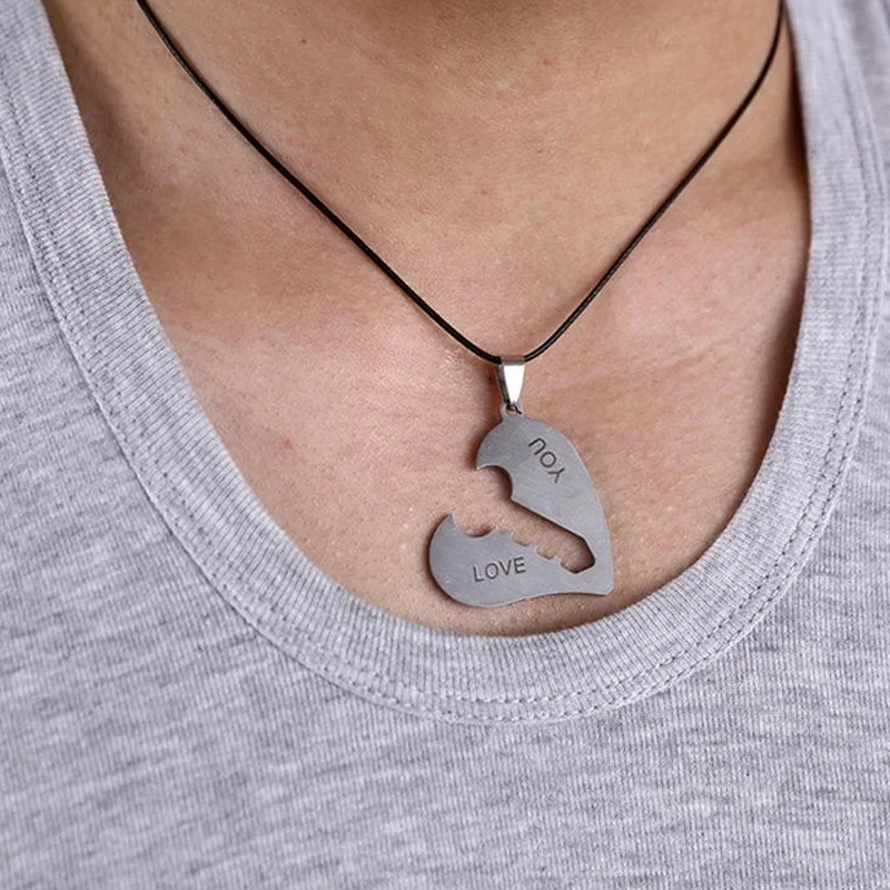 Парные кулоны I Love You ожерелье для влюбленных пары ювелирные изделия мужчин