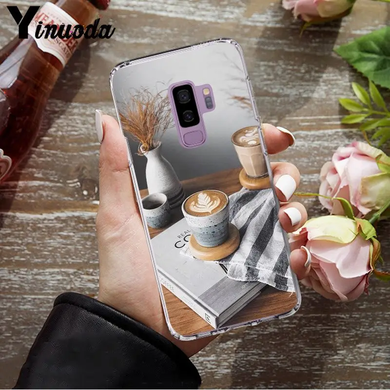 Yinuoda чашка кофе Роскошный Уникальный Дизайн чехол для телефона для samsung S5 S6 S6 edge S6edge Plus S7 S8 S9 Plus чехол
