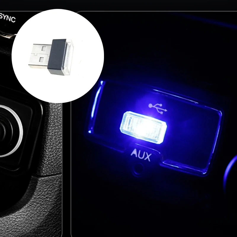 Автомобильный Универсальный USB светодиодный декоративный светильник