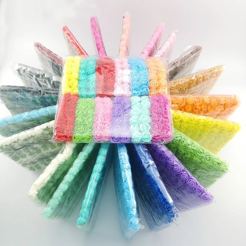 Мини розы ПЭ Пена Розы Цветы для DIY Свадебная вечеринка Свадебный детский душ