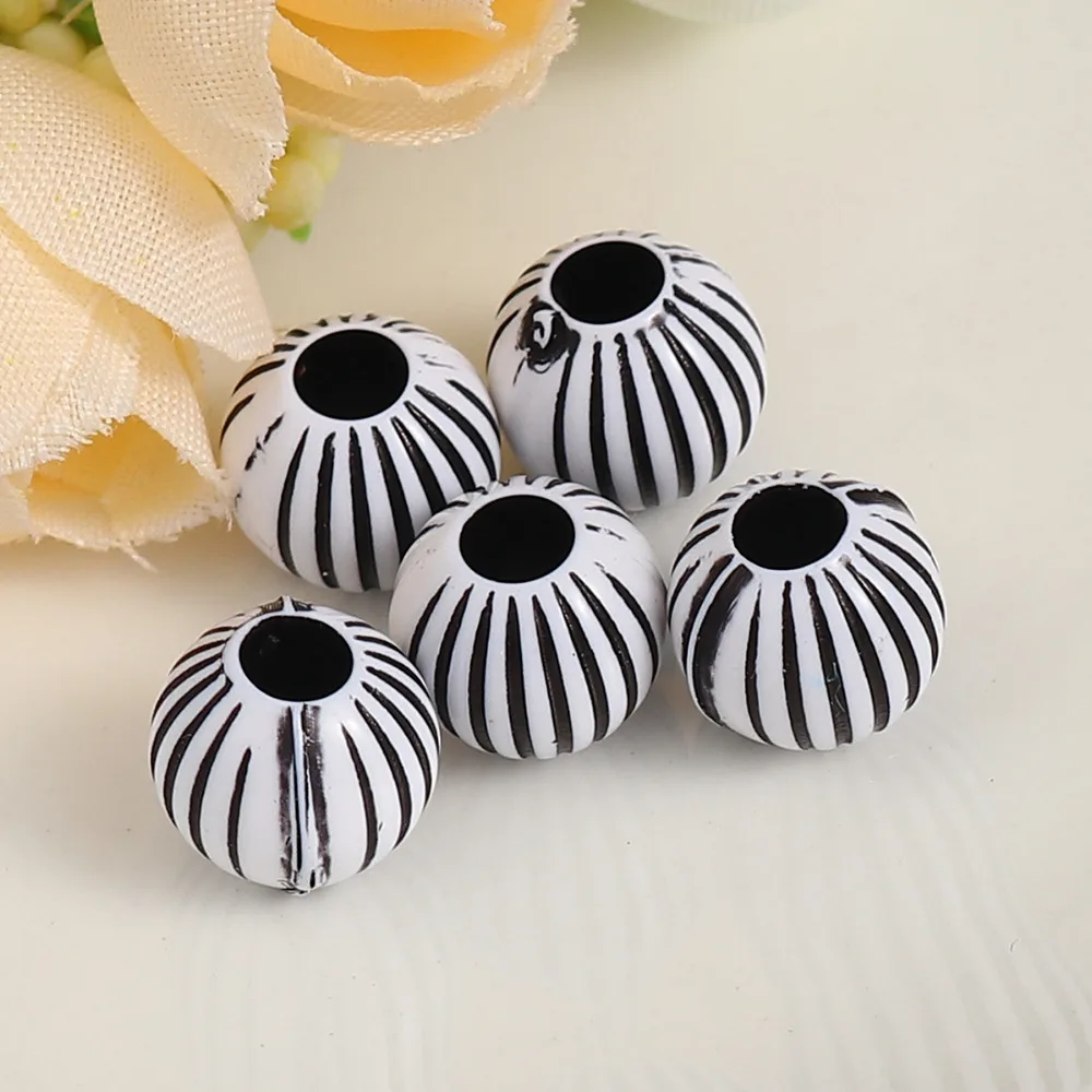 Коробка Doreen для украшений цвет черный/белый рисунок в полоску около 10 мм (3/8 дюйма)