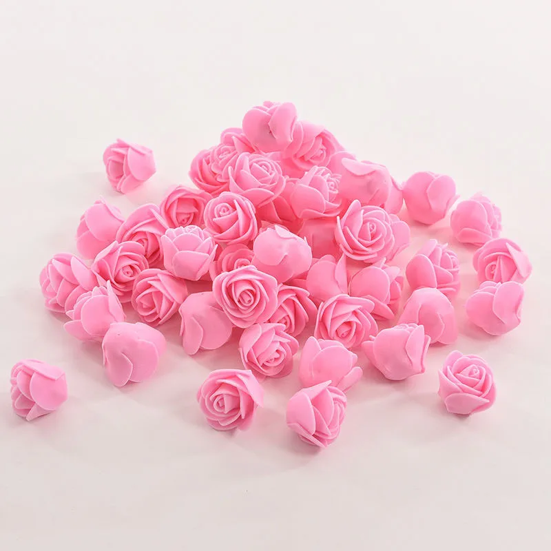 

500 Pieces Teddy Bear of Roses 3.5cm Foam Wedding Decorative Christmas Decor for Home Diy Gifts Box Artificial Flowers