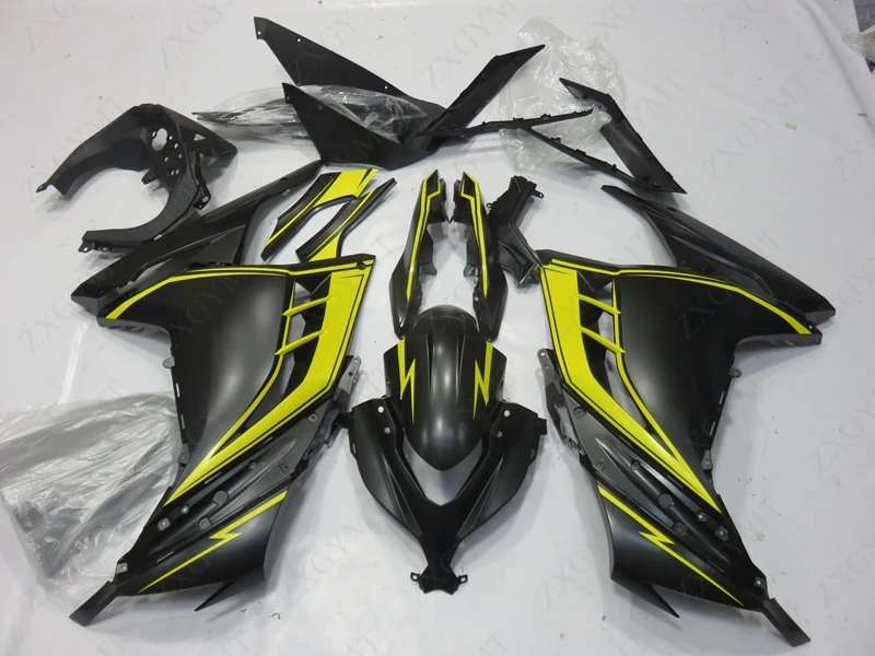 Корпус EX 300 Ninja 2013 - 2015 Матовый Черный Желтый корпус комплекты Zx300r Пластиковые