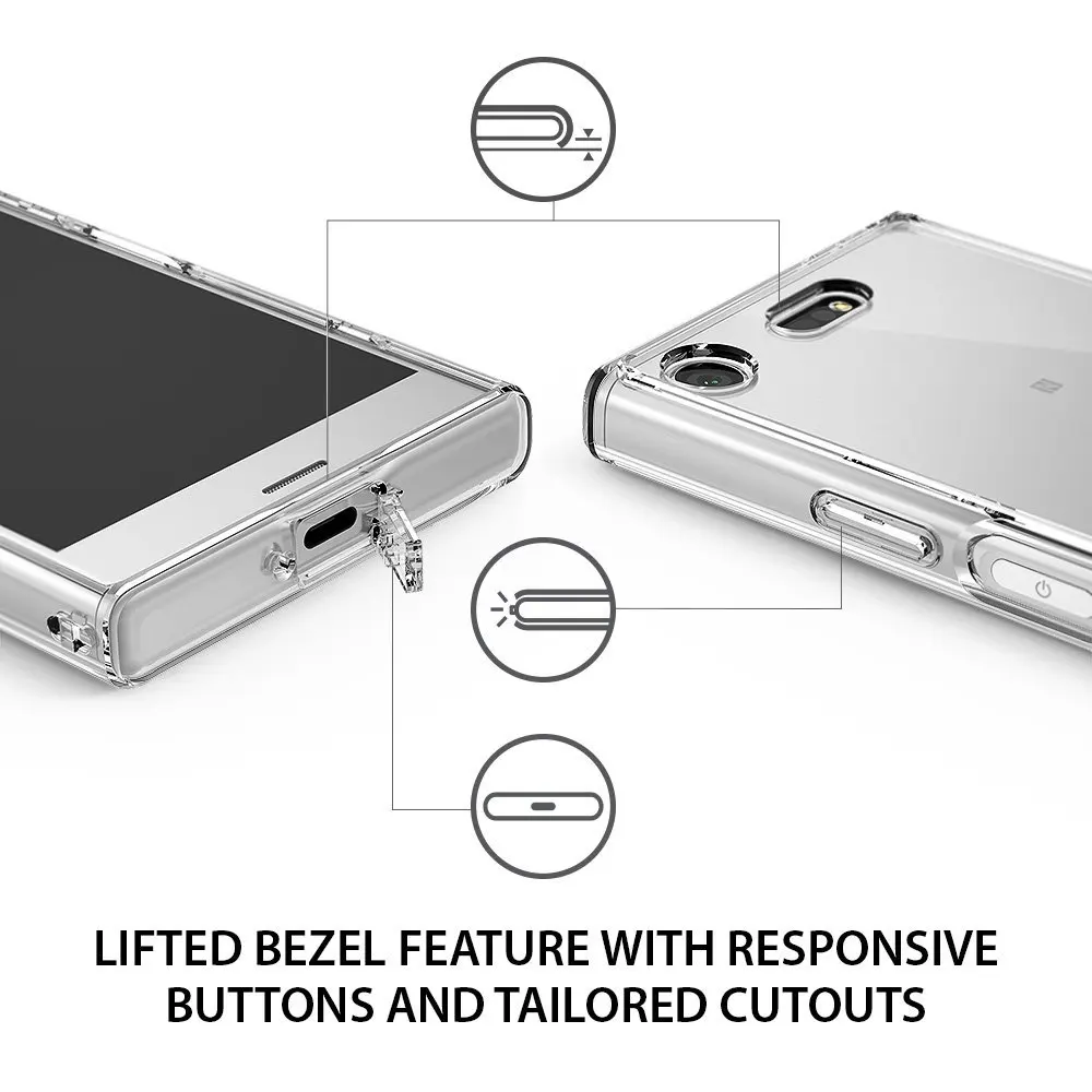 Чехол Ringke Fusion для Sony Xperia XZ1 компактный прозрачный ПК задний бампер из ТПУ