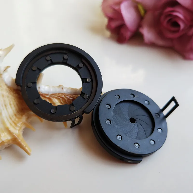 

100pcs Durable Amplifying Diameter Digital Camera Microscope Adapter Metal Zoom Optical 1-14mm Iris Diaphragm Aperture Condenser