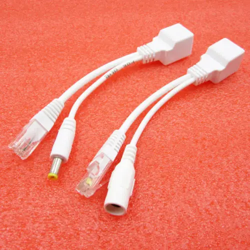Power Over Ethernet Пассивный POE инжектор адаптер разветвитель кабель комплект белый|kit