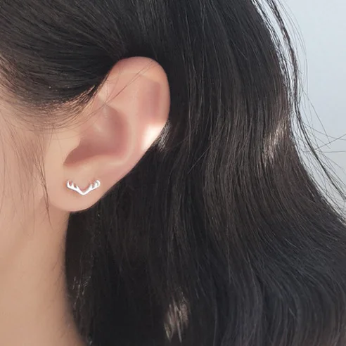 Женские гипоаллергенные серьги гвоздики из серебра 100% пробы|hypoallergenic stud earrings|fashion