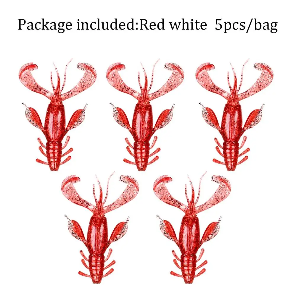 5pcs Red 5 шт./упак. 10 см 10,6 г мягкие приманки для ловли рыбы, Омаров Раков существо когти наживка мягкие приманки бас рыболовные приманки, рыбалка - Цвет: 5pcs Red