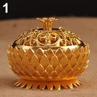 Горячая распродажа! Курильница в форме лотоса из цинкового и медного сплава, латунная мини-курильница из сандалового дерева, креативный Декор для дома и офиса, держатель для благовоний