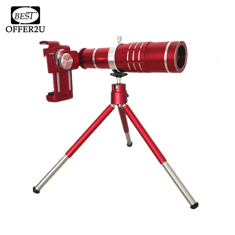 Универсальный красный 18X Оптический Телефон Объективы для фотокамер Telescope