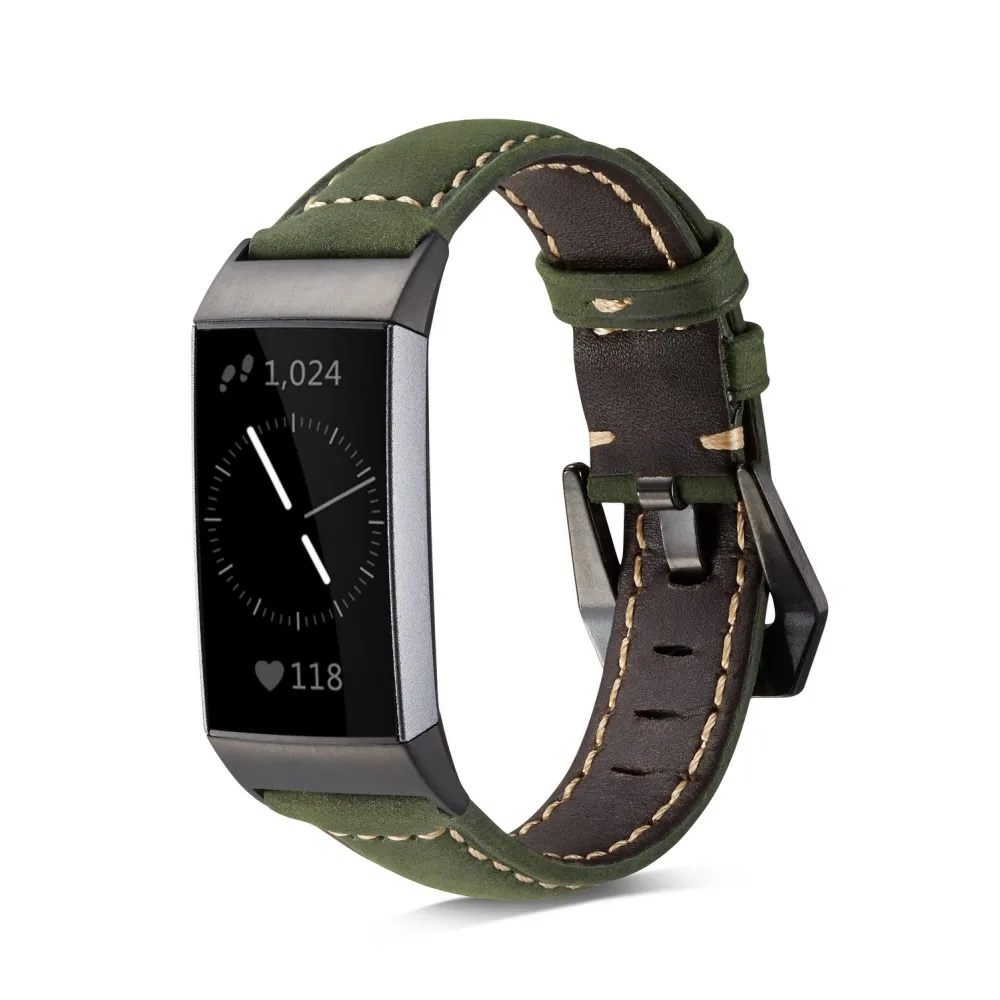 Ретро Стиль матовый ремешок из натуральной кожи для Fitbit Charge 3 ремешок браслет для Charge 3 SE кожаный ремешок