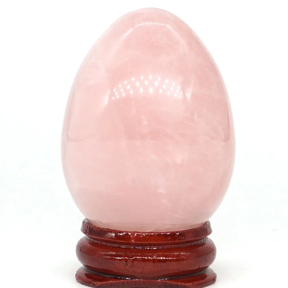

35*49MM Rose Quartz Stone Egg Natural Gemstone Crystal Mineral Healing Ball Home decoration accessory Kegel Massage Yoni Egg