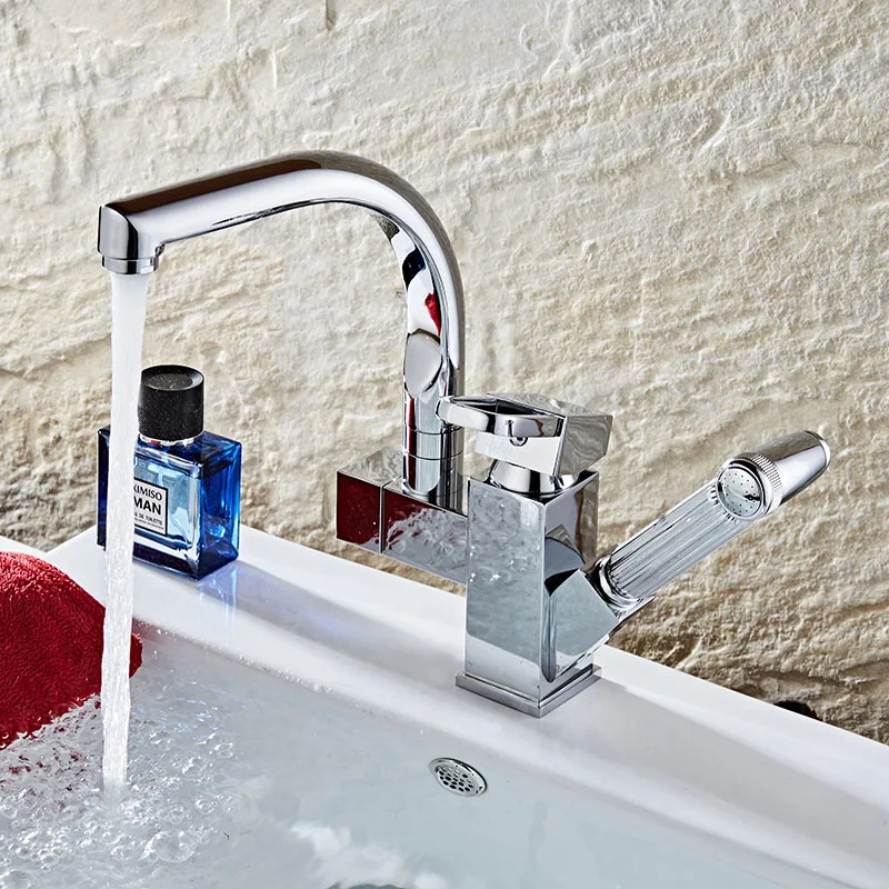 

New arrivals kitchen faucet with pull out hand shower head brass chrome kitchen sink faucet pull out kitchen water tap sink tap