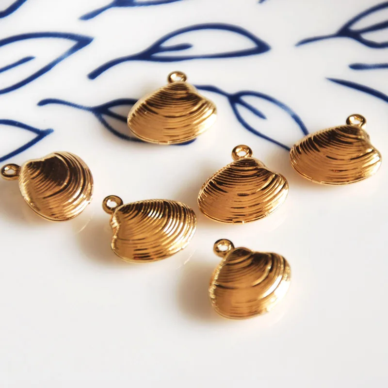 Золотой корпус цвета шампанского 4 шт./лот позолоченный Подвески для