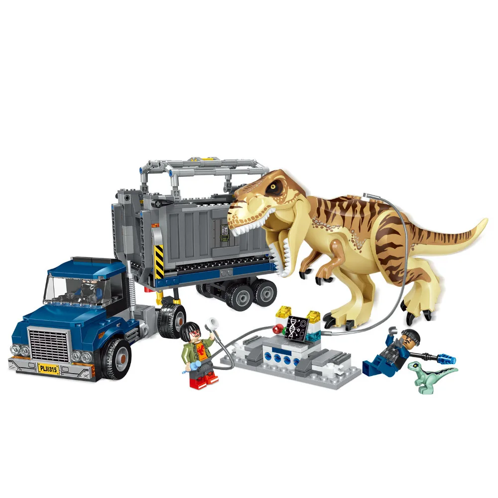 Парк Юрского периода T. Rex транспорта строительные блоки комплект Наборы кубиков